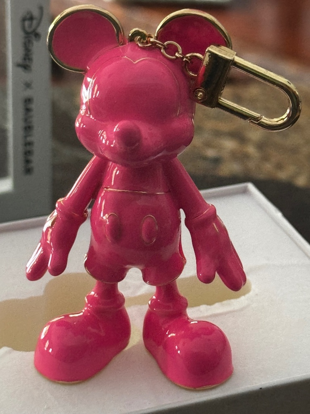 Disney Hot Pink BaubelBar Mickey Mouse bag charm